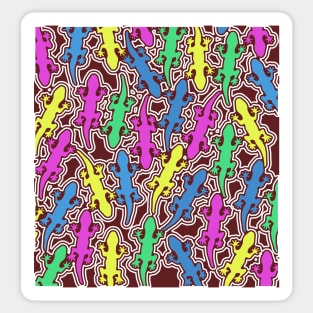 Comic lizard pattern Sticker